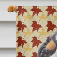 Cavalier Spaniel Fall Leaves Portrait Flag Canvas House Size