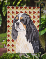 Cavalier Spaniel Fall Leaves Portrait Flag Garden Size