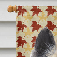 Belgian Tervuren Fall Leaves Portrait Flag Canvas House Size