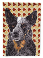 Australian Cattle Dog Fall Leaves Portrait Flag Canvas House Size