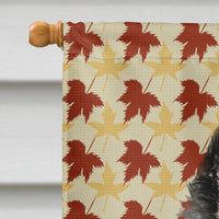 Belgian Sheepdog Fall Leaves Portrait Flag Canvas House Size