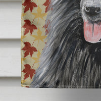 Belgian Sheepdog Fall Leaves Portrait Flag Canvas House Size