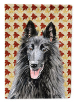 Belgian Sheepdog Fall Leaves Portrait Flag Canvas House Size