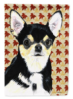 Chihuahua Fall Leaves Portrait Flag Canvas House Size