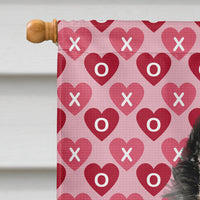 Belgian Sheepdog Hearts Love and Valentine's Day  Flag Canvas House Size