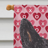 Australian Cattle Dog Hearts Love and Valentine's Day  Flag Canvas House Size