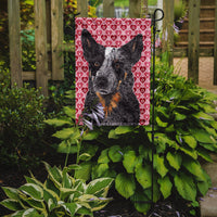 Australian Cattle Dog Hearts Love Valentine's Day Flag Garden Size