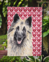 Belgian Tervuren Hearts Love and Valentine's Day Portrait Flag Garden Size