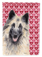 Belgian Tervuren Hearts Love and Valentine's Day Portrait Flag Garden Size