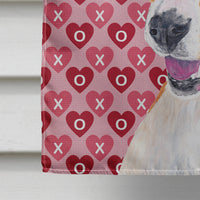 Basenji Hearts Love and Valentine's Day Portrait Flag Canvas House Size