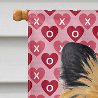 Cairn Terrier Hearts Love and Valentine's Day Portrait Flag Canvas House Size