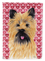 Cairn Terrier Hearts Love and Valentine's Day Portrait Flag Garden Size