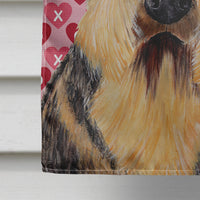 Airedale Hearts Love Valentine's Day Flag Canvas House Size