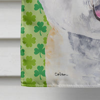 Bichon Frise St. Patrick's Day Shamrock Portrait Flag Canvas House Size