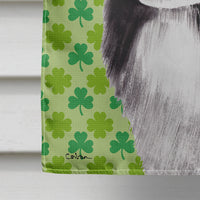 Border Collie St. Patrick's Day Shamrock Portrait Flag Canvas House Size