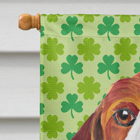 Beagle St. Patrick's Day Shamrock Portrait Flag Canvas House Size