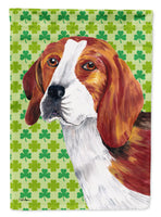 Beagle St. Patrick's Day Shamrock Portrait Flag Canvas House Size