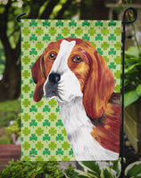 Beagle St. Patrick's Day Shamrock Portrait Flag Garden Size