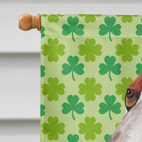 Basset Hound St. Patrick's Day Shamrock Portrait Flag Canvas House Size