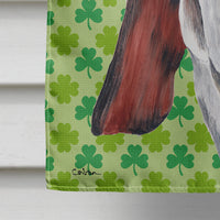 Basset Hound St. Patrick's Day Shamrock Portrait Flag Canvas House Size