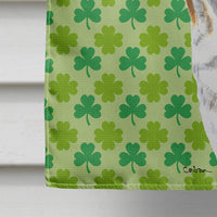 Bulldog English St. Patrick's Day Shamrock Flag Canvas House Size