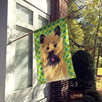 Cairn Terrier St. Patrick's Day Shamrock Portrait Flag Canvas House Size