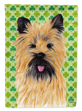 Cairn Terrier St. Patrick's Day Shamrock Portrait Flag Canvas House Size