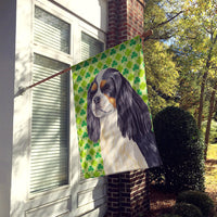 Cavalier Spaniel St. Patrick's Day Shamrock Portrait Flag Canvas House Size