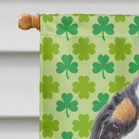 Cavalier Spaniel St. Patrick's Day Shamrock Portrait Flag Canvas House Size