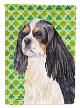 Cavalier Spaniel St. Patrick's Day Shamrock Portrait Flag Canvas House Size