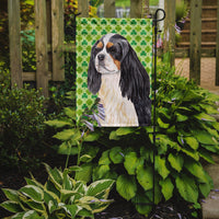 Cavalier Spaniel St. Patrick's Day Shamrock Portrait Flag Garden Size