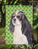 Cavalier Spaniel St. Patrick's Day Shamrock Portrait Flag Garden Size