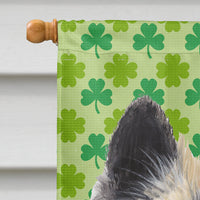 Belgian Tervuren St. Patrick's Day Shamrock Portrait Flag Canvas House Size