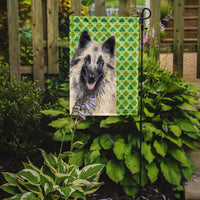 Belgian Tervuren St. Patrick's Day Shamrock Portrait Flag Garden Size