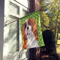 Cavalier Spaniel St. Patrick's Day Shamrock Portrait Flag Canvas House Size