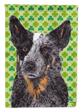 Australian Cattle Dog St. Patrick's Day Shamrock  Flag Canvas House Size