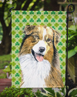 Australian Shepherd St. Patrick's Day Shamrock Flag Garden Size