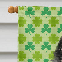 Belgian Sheepdog St. Patrick's Day Shamrock Portrait Flag Canvas House Size