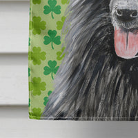 Belgian Sheepdog St. Patrick's Day Shamrock Portrait Flag Canvas House Size