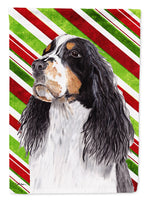 Springer Spaniel Candy Cane Holiday Christmas Flag Canvas House Size