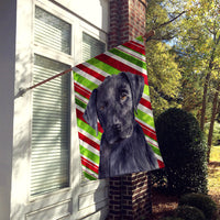 Labrador Candy Cane Holiday Christmas Flag Canvas House Size