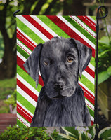 Labrador Candy Cane Holiday Christmas Flag Garden Size