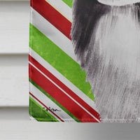 Border Collie Candy Cane Holiday Christmas Flag Canvas House Size