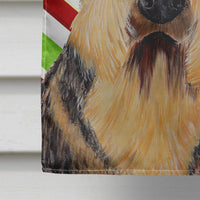 Airedale Candy Cane Holiday Christmas Flag Canvas House Size