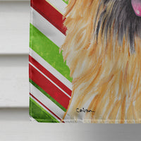 Cairn Terrier Candy Cane Holiday Christmas Flag Canvas House Size