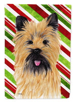 Cairn Terrier Candy Cane Holiday Christmas Flag Canvas House Size