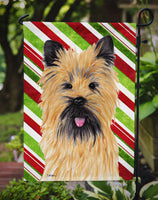 Cairn Terrier Candy Cane Holiday Christmas Flag Garden Size