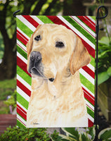 Labrador Candy Cane Holiday Christmas Flag Garden Size