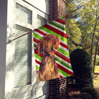 Vizsla Candy Cane Holiday Christmas Flag Canvas House Size