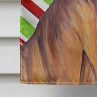 Vizsla Candy Cane Holiday Christmas Flag Canvas House Size